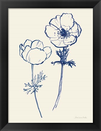 Framed Ink Anemones II Print