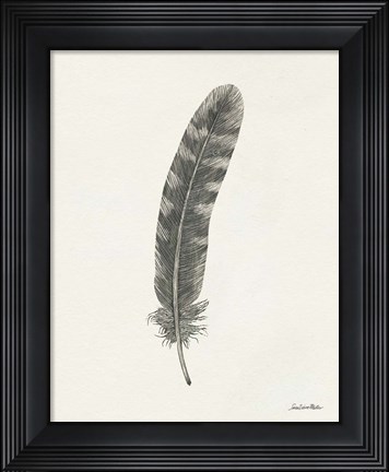 Framed Springtime Feather I Print