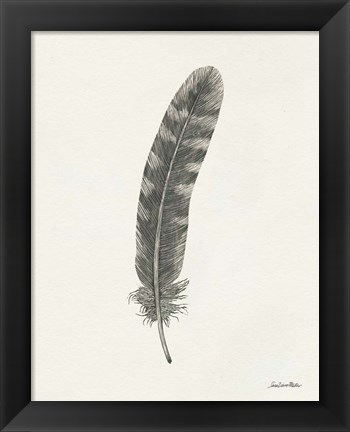 Framed Springtime Feather I Print