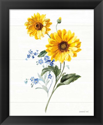 Framed Bees and Blooms Flowers V Print