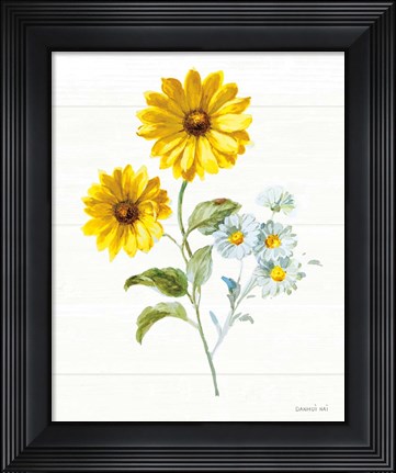 Framed Bees and Blooms Flowers IV Print
