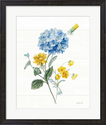 Framed Bees and Blooms Flowers III Print