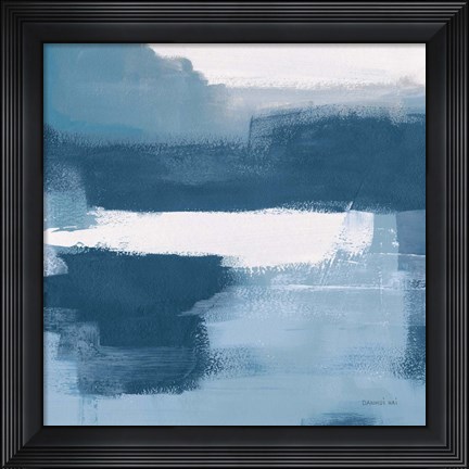 Framed Escalante Mood Blue and White Sq Print