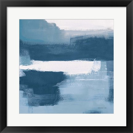 Framed Escalante Mood Blue and White Sq Print