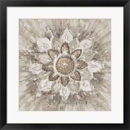 Framed Spice Mandala Neutral Print