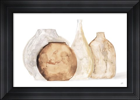 Framed Neutral Vases IV Shadow Print