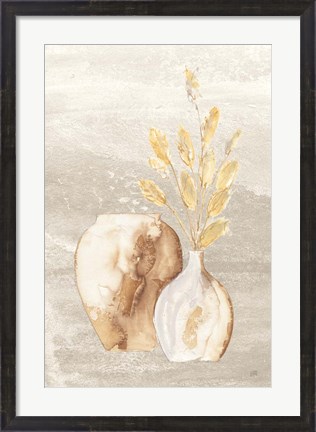 Framed Neutral Vase Bunny Tail Print