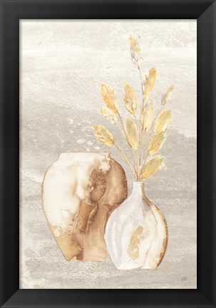 Framed Neutral Vase Bunny Tail Print