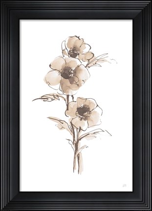 Framed Wash Anemone II Neutral Print
