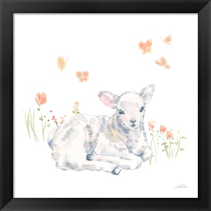 Framed Spring Lambs III Print