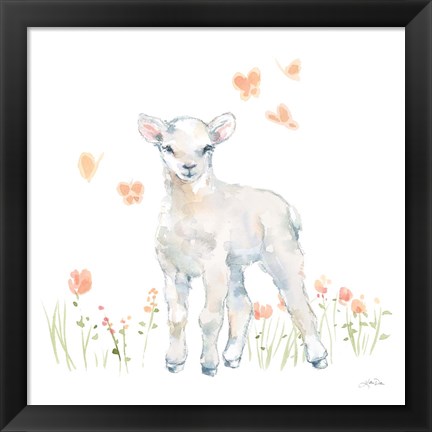 Framed Spring Lambs II Print