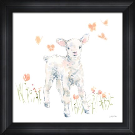 Framed Spring Lambs I Print