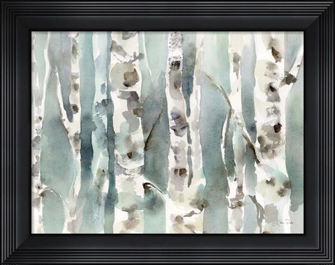 Framed Winter Birches v2 Print