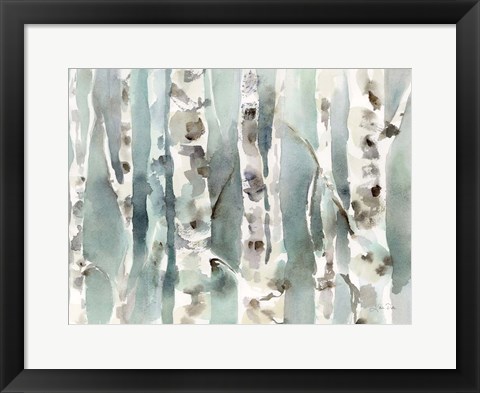 Framed Winter Birches v2 Print