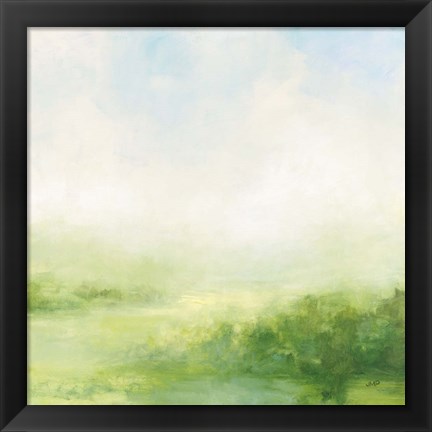 Framed Fields of Green II Print