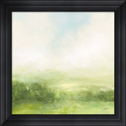 Framed Fields of Green I Print