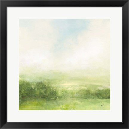 Framed Fields of Green I Print