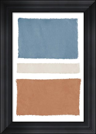 Framed Warm Painted Weaving V Print