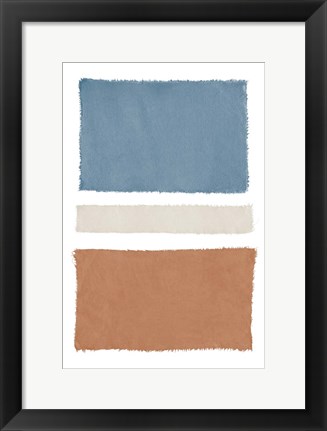 Framed Warm Painted Weaving V Print