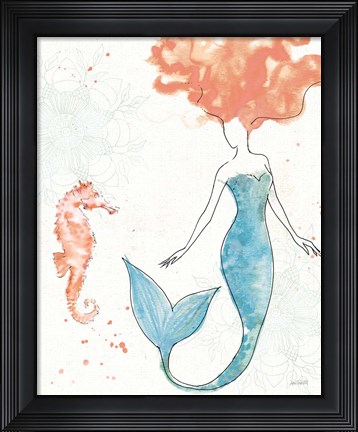 Framed Sea Sirens II No Words Print