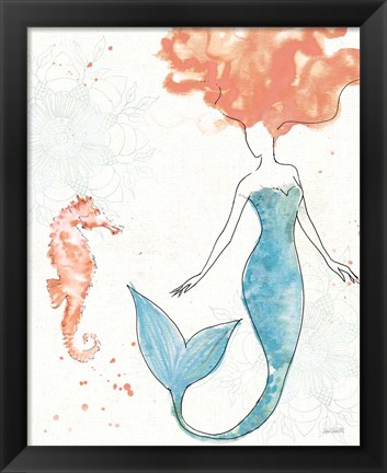 Framed Sea Sirens II No Words Print