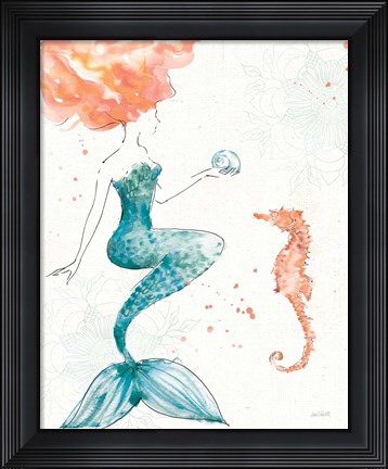 Framed Sea Sirens I No Words Print