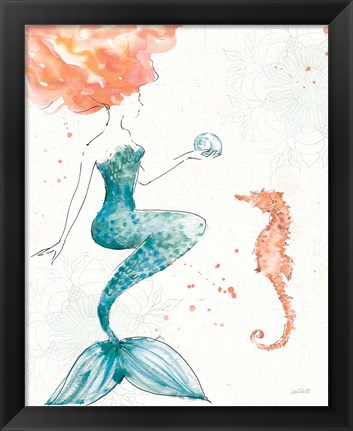 Framed Sea Sirens I No Words Print