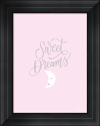 Framed Sweet Dreams Pink v2 Print