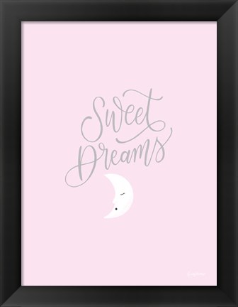 Framed Sweet Dreams Pink v2 Print