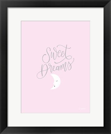 Framed Sweet Dreams Pink v2 Print