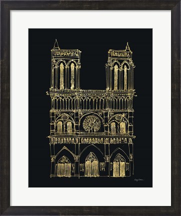 Framed Notre Dame Sketch Print