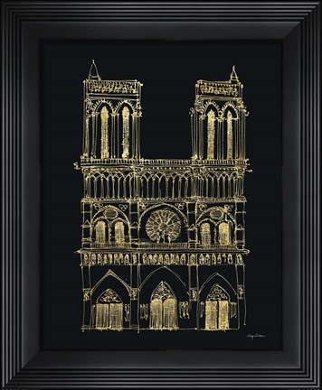 Framed Notre Dame Sketch Print
