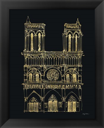 Framed Notre Dame Sketch Print