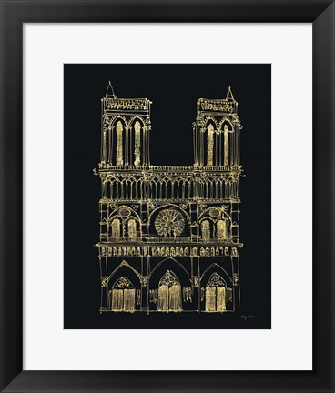 Framed Notre Dame Sketch Print