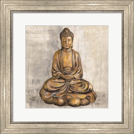 Framed Bronze Buddha Print