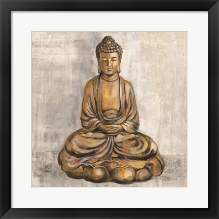 Framed Bronze Buddha Print