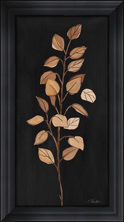 Framed Farm Branch I on Black Print