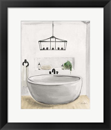 Framed Attic Bathroom II Blonde Print