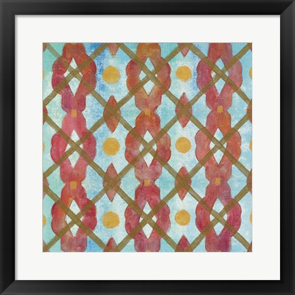 Framed Boho Lattice III Print