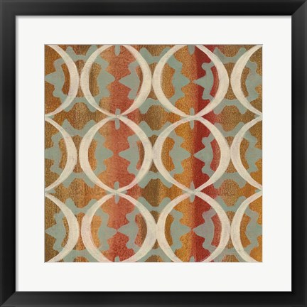 Framed Boho Lattice I Print