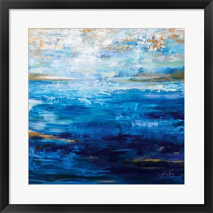 Framed Deep Blue Print