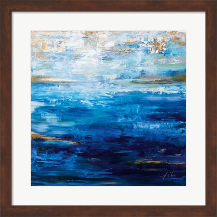 Framed Deep Blue Print