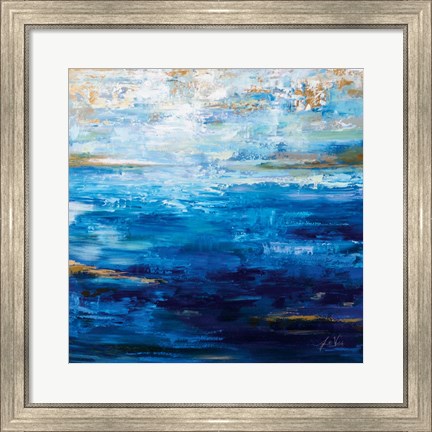 Framed Deep Blue Print