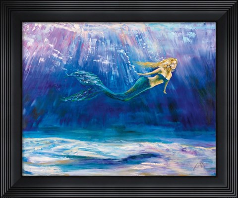 Framed Out for a Swim Print