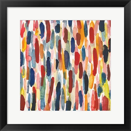 Framed Colorful Patterns IX Print