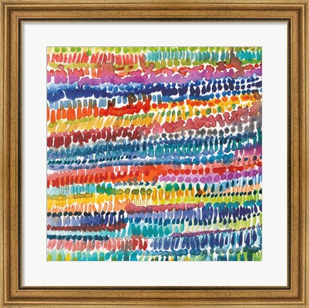 Framed Colorful Patterns III Print