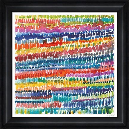 Framed Colorful Patterns III Print