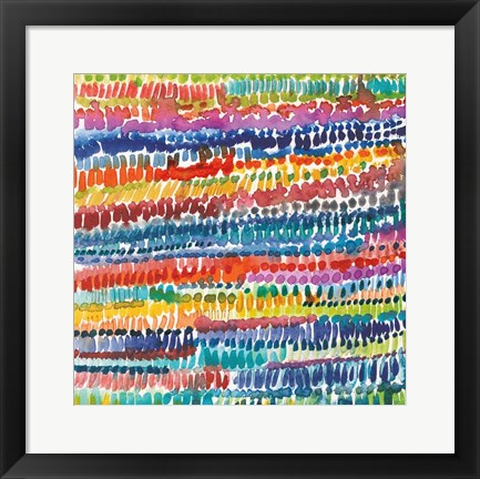 Framed Colorful Patterns III Print