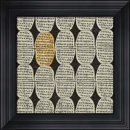 Framed Kitchen Play Pattern II BWG Print
