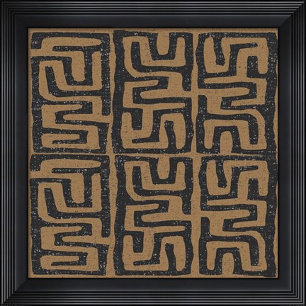 Framed Kuba Play III Brown Print